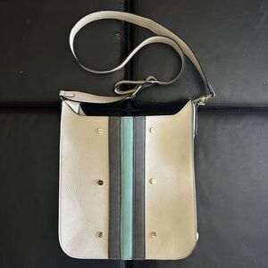 Neumann Marcus terquoise racer stripe crossbody